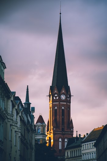 White and Black Cathedral in Tilt Shift Photography