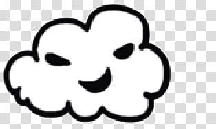 White and black cloud illustration transparent background PNG clipart