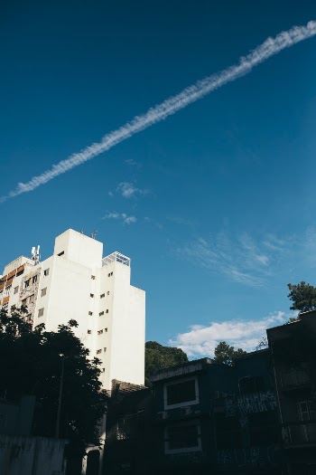 White and Black Concrete Buildings