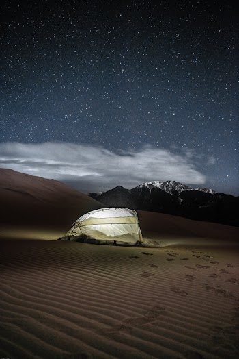 White and Black Dome Tent
