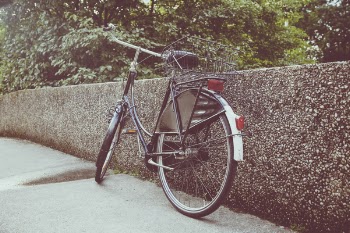 White and Black Dutch Bicycle