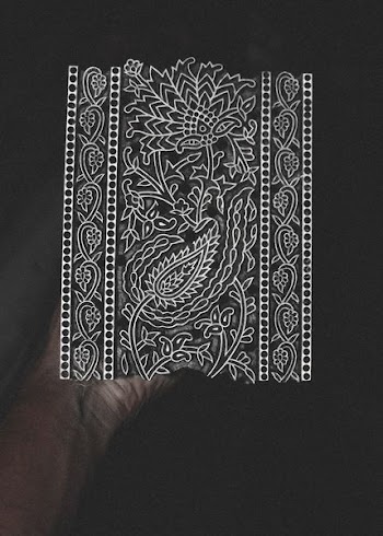white and black floral cloth
