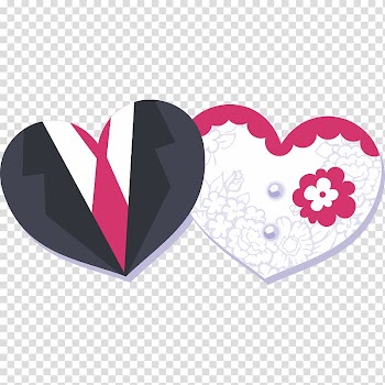 White and black hearts , Wedding invitation Marriage Bridegroom, wedding transparent background PNG clipart