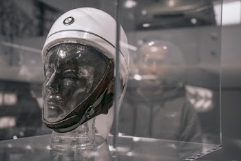White and Black Helmet