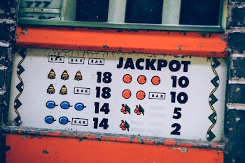 White and Black Jackpot-printed on Wall
