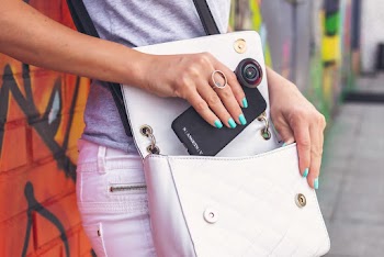 White and Black Leather Sling Bag