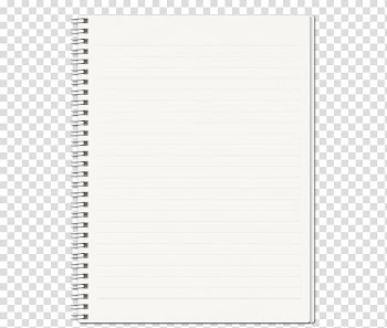 White and black lined notebook, Paper Square Area Notebook White, White Blank Spiral Notebook transparent background PNG clipart