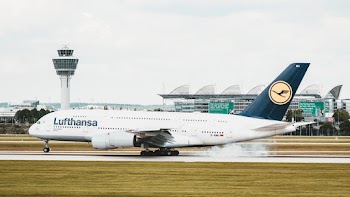 White and Black Lufthansa Airplane