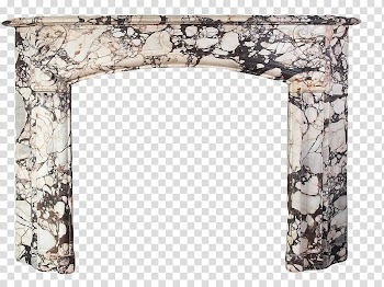 , white and black marble fireplace frame transparent background PNG clipart