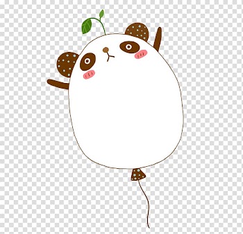 White and black panda balloon , Giant panda Speech balloon Dialog box, Cartoon panda tag transparent background PNG clipart
