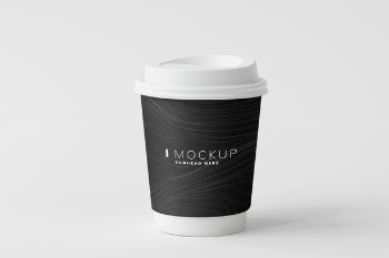 White and Black Plastic Cup