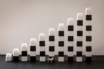 White and Black Plastic Toy Decor