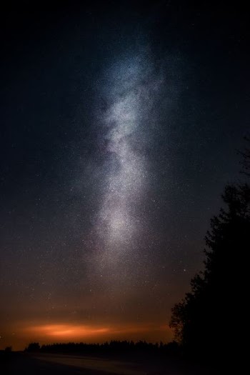 white and black sky