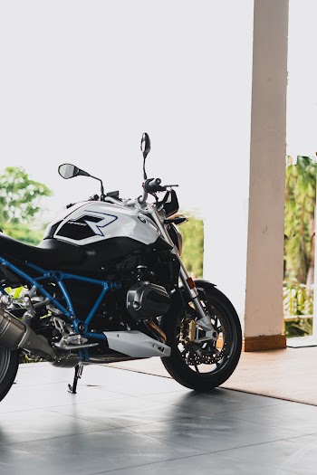 White and Black Sports Bike