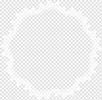 White and black textile hem illustration, Line Symmetry Black and white Point Pattern, Round Lace Border Frame transparent background PNG clipart