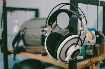 White And Black Wireless Headphones