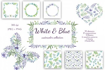 White and Blue