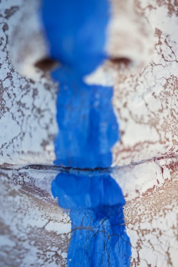 White and Blue Body Paint