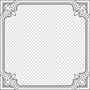 White and blue border line, Line Animation Geometry, Black frame of ancient lines transparent background PNG clipart