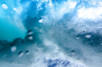 White and Blue Bubbles