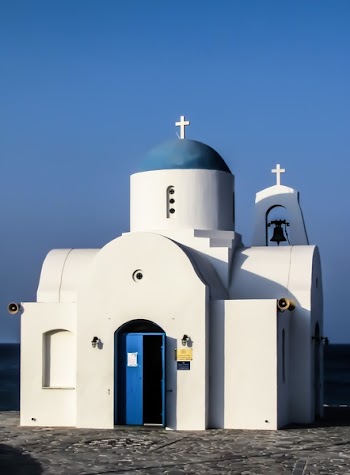White and Blue Church