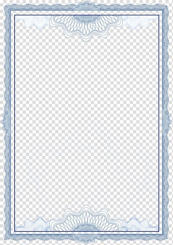 White and blue frame graphic illustration, Adobe Illustrator Computer file, Authorization template transparent background PNG clipart