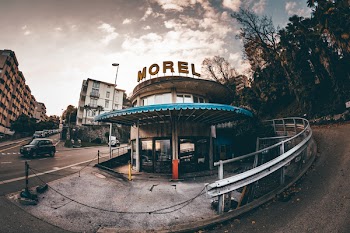 White and Blue Morel Store Under White Sky