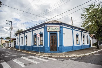 White and Blue Painted Building