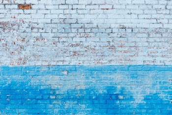 White and Blue Painted Wall