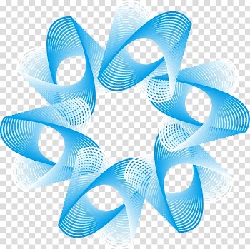 White and blue ribbon , Blue, Science and Technology abstract blue circle transparent background PNG clipart