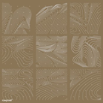 White and brown abstract contour line map set | Free stock vector - 554230