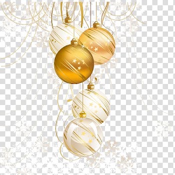 White and brown baubles illustration, Christmas ornament Christmas decoration New Year, Crystal Ball transparent background PNG clipart