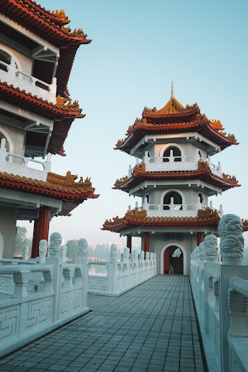 White and Brown Pagoda Temple