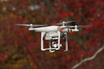 white and gold DJI Phantom 3 Professional selective focus photography