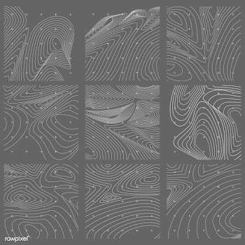 White and gray abstract contour lines map set | Free stock vector - 554204