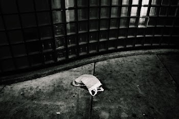 White and Gray Bag on Ground