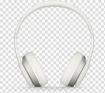 White and gray Beats by Dr. Dre headphones, Headphones Beats Solo 2 Beats Electronics Sound, White headphones transparent background PNG clipart