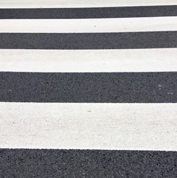 White and Gray Pedestrian Line