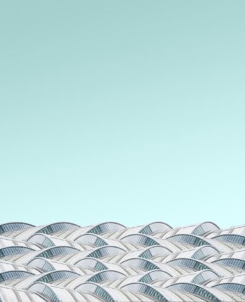 white and gray textile