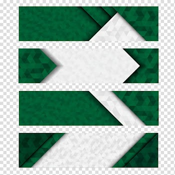 White and green collage abstract artwork, Football Banner Flag Sport, 4 fashion creative green business transparent background PNG clipart