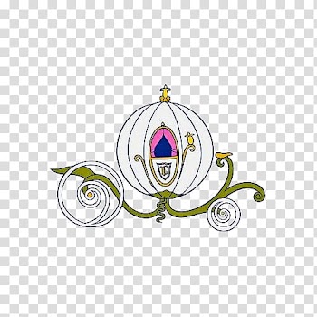 White and green horse carriage illustration, Cinderella Carriage , Cartoon pumpkin carriage transparent background PNG clipart