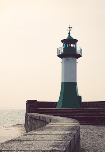 White and Green Lighthouse