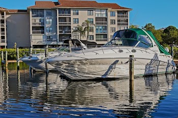 White and Green Motorboat