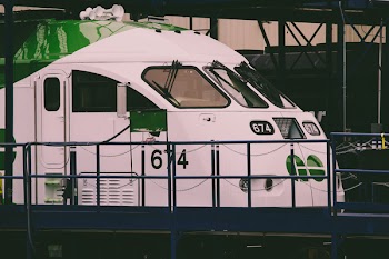 White And Green Train