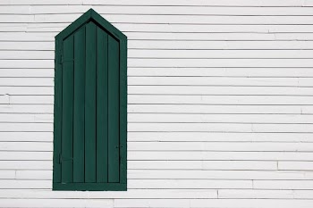 white and green wooden wall