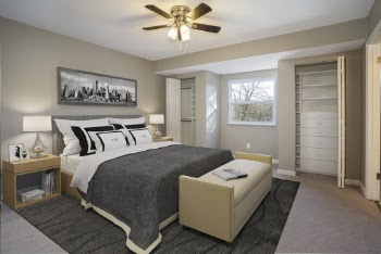 White and Grey Bedspread