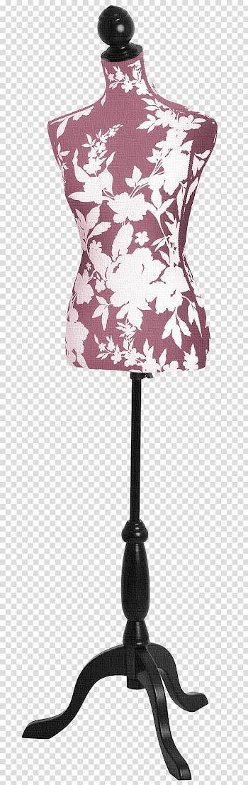 White and maroon floral dress form, Mannequin Clothing Dressmaker Sales, Vintage Clothes Racks transparent background PNG clipart