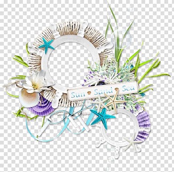 White and multicolored boat steering wheel-themed , Flower frame , Free flower frame pull material transparent background PNG clipart