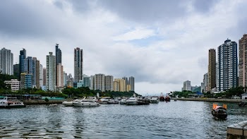 White and Multicolored Concrete High-rise Buildings