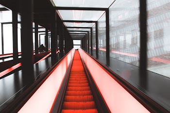 White and Orange Hallway